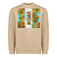 Mushroom western mother's day mama with turquoise and sunflowers and leopard tu Heavyweight Sweatshirt - TumblerDesignByShophia