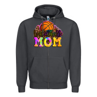 Smoke basketball mom Zipper Hoodie - OliviaCreatesArt