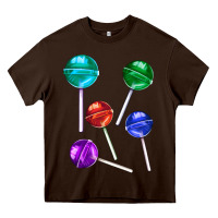 Chocolate Brown lollipops Heavy Core Tee - AdoDesignShop