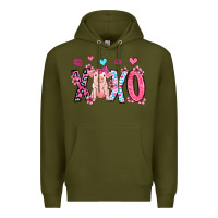 Army Green xoxo pig olivia Premium Hoodie - OliviaCreatesArt