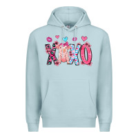 Blue Mist xoxo pig olivia Premium Hoodie - OliviaCreatesArt