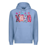 Colony Blue xoxo pig olivia Premium Hoodie - OliviaCreatesArt
