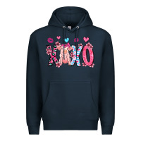 Navy xoxo pig olivia Premium Hoodie - OliviaCreatesArt