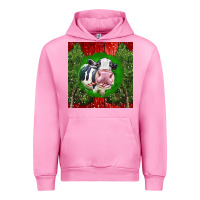 Fuchsia Pink christmas holstein Urban Hoodie - LillyAllenDesigns