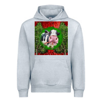 Heather Grey christmas holstein Urban Hoodie - LillyAllenDesigns