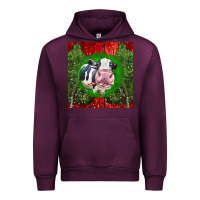 Mauve Wine christmas holstein Urban Hoodie - LillyAllenDesigns