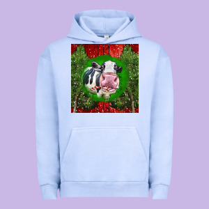 Christmas Holstein Urban Hoodie Designed By Lillyallendesigns