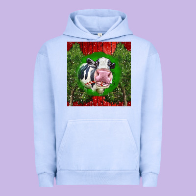 Christmas Holstein Urban Hoodie Designed By Lillyallendesigns