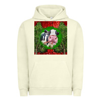 Pigment Pistachio christmas holstein Urban Hoodie - LillyAllenDesigns