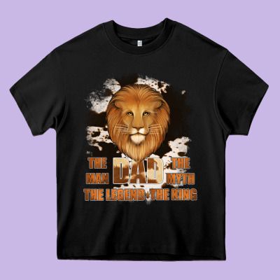 Dad The Man Cowhide Background Heavy Core Tee Designed By Jasminsmagicworld