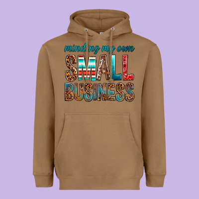 Minding My Own Small Business Heavyweight Hoodie Designed By Bundleandbundleshop