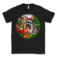 Black Christmas Raccoon Classic Tee - LillyAllenDesigns