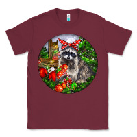 Burgundy Christmas Raccoon Classic Tee - LillyAllenDesigns