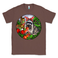 Chestnut Christmas Raccoon Classic Tee - LillyAllenDesigns