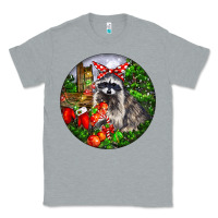 Heather Grey Christmas Raccoon Classic Tee - LillyAllenDesigns