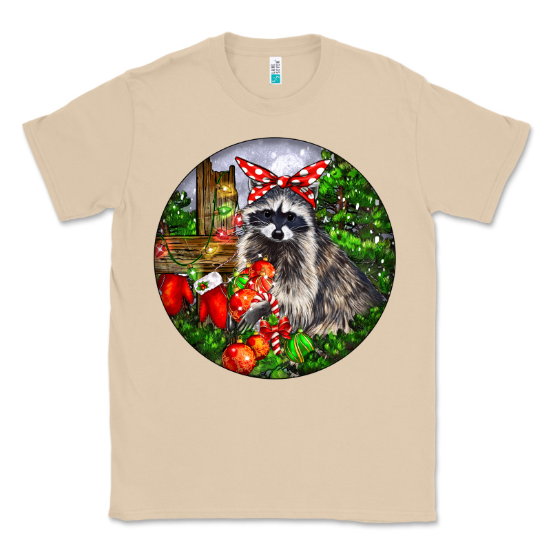 Christmas Raccoon Classic Tee by LillyAllenDesigns | Teevron