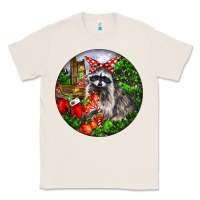 Natural Christmas Raccoon Classic Tee - LillyAllenDesigns