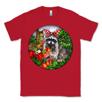 Red Christmas Raccoon Classic Tee - LillyAllenDesigns