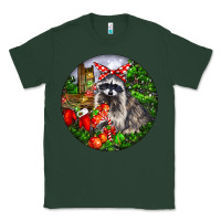 Sports Green Christmas Raccoon Classic Tee - LillyAllenDesigns
