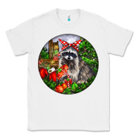 White Christmas Raccoon Classic Tee - LillyAllenDesigns