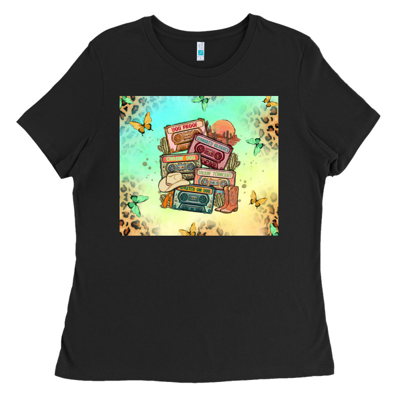 Country Cassette Tapes Ladies Tee by MaliasSmallBusiness | Teevron