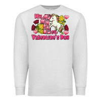 Oatmeal Heather My first valentine's day unicorn Premium Sweatshirt - FaDigitalArtStudio