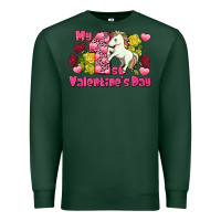 Sports Green My first valentine's day unicorn Premium Sweatshirt - FaDigitalArtStudio