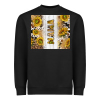 Black western mother's day mama with cowhide and sunflowers tumbler tbs Heavyweight Sweatshirt - TumblerDesignByShophia