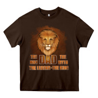 Chocolate Brown Dad The Man Leather Background Heavy Core Tee - Jasminsmagicworld