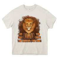 Cream Dad The Man Leather Background Heavy Core Tee - Jasminsmagicworld