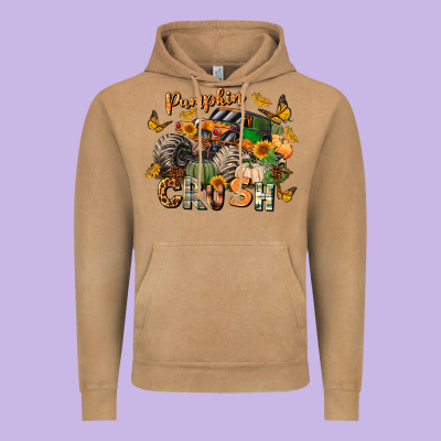 Pumpkin Crush Truck Vintage Hoodie Designed By Lillyallendesigns