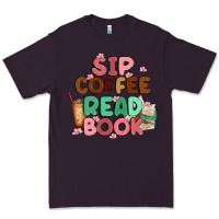 Plum sip coffee read book Premium Tee - MaliasSmallBusiness