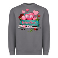 Storm Happy Valentine's day turquoise truck Heavyweight Sweatshirt - HowdyJamesFarm