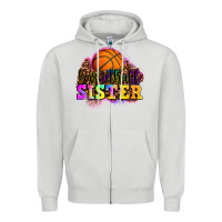 Dove Grey basketball sister Zipper Hoodie - OliviaCreatesArt