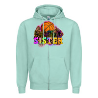 Seafoam basketball sister Zipper Hoodie - OliviaCreatesArt