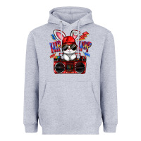 Heather Grey hip hop Heavyweight Hoodie - FaDigitalArtStudio