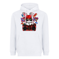 White hip hop Heavyweight Hoodie - FaDigitalArtStudio
