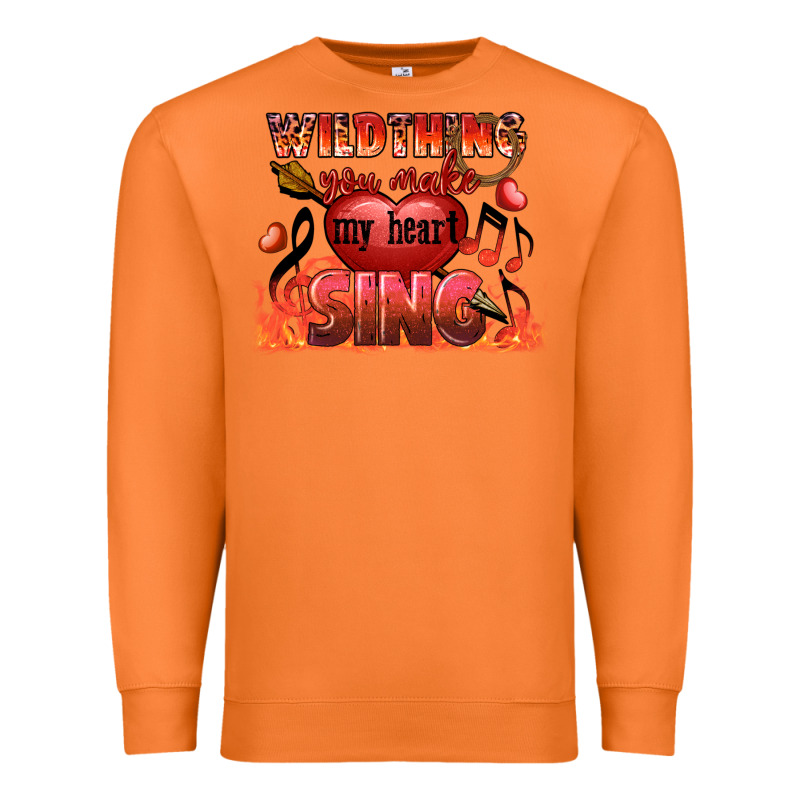 Valentine's Day Wild Thing You Make My Heart Sing Premium Sweatshirt by FaDigitalArtStudio | Teevron