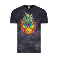 Cloud Black pineapple and glasses Vintage Tee - JahusDesignShop