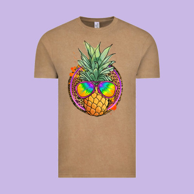 Pineapple And Glasses Vintage Tee Designed By Jahusdesignshop