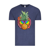 Vintage Denim pineapple and glasses Vintage Tee - JahusDesignShop