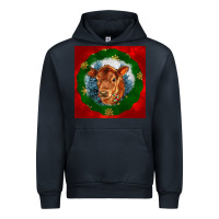 Navy christmas red angus calf head Urban Hoodie - LillyAllenDesigns