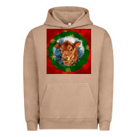 Pigment Burro christmas red angus calf head Urban Hoodie - LillyAllenDesigns