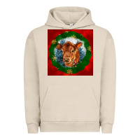 Pigment French Oak christmas red angus calf head Urban Hoodie - LillyAllenDesigns