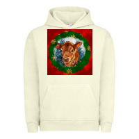 Pigment Pistachio christmas red angus calf head Urban Hoodie - LillyAllenDesigns