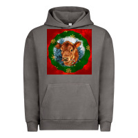 Pigment Tornado christmas red angus calf head Urban Hoodie - LillyAllenDesigns