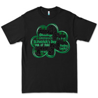 Black st patricks day shamrock typography Premium Tee - MaliasSmallBusiness