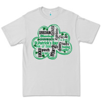 Dove Grey st patricks day shamrock typography Premium Tee - MaliasSmallBusiness