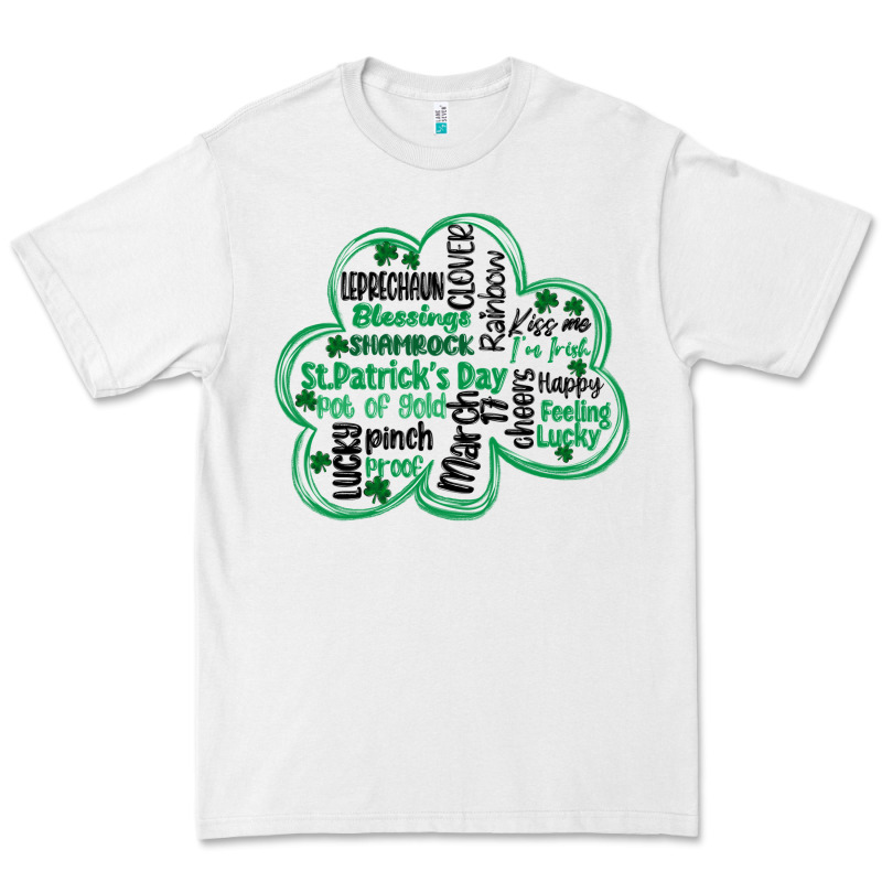 St Patricks Day Shamrock Typography Premium Tee by MaliasSmallBusiness | Teevron