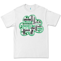 White st patricks day shamrock typography Premium Tee - MaliasSmallBusiness